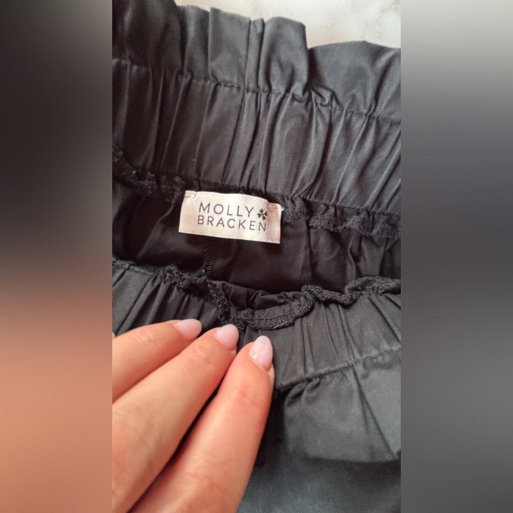 Molly Bracken Black Wrap Skort – High Waist Bow Detail – Size S - Picture 6 of 7